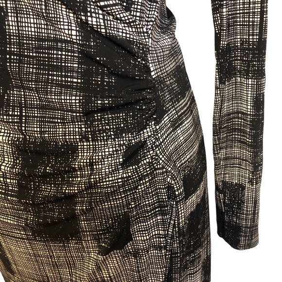 KamaliKulture Black & White Wrap Style Dress - Picture 4 of 6